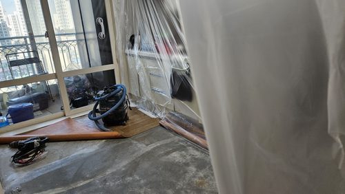 누수탐지 상일동 아파트 4층 거실 바닥 시공 후기 사진
