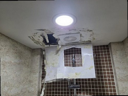 부산 중구 누수탐지 중앙동 상가 2층 천장 안쪽 시공 후기 사진