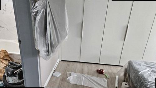 광주 누수탐지 아래층 천장에 나타난 누수 흔적과 수분 측정 과정